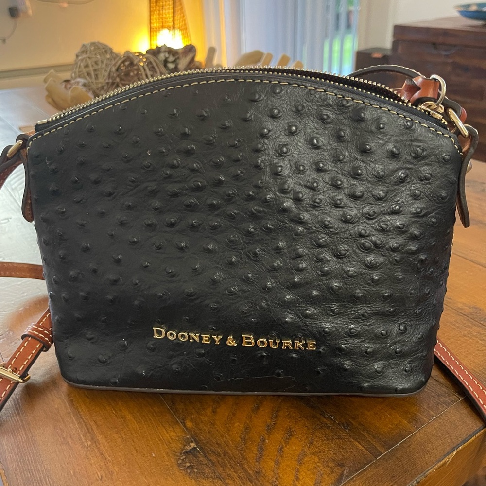 Dooney & Bourke Ostrich Black New Crossbody Bag